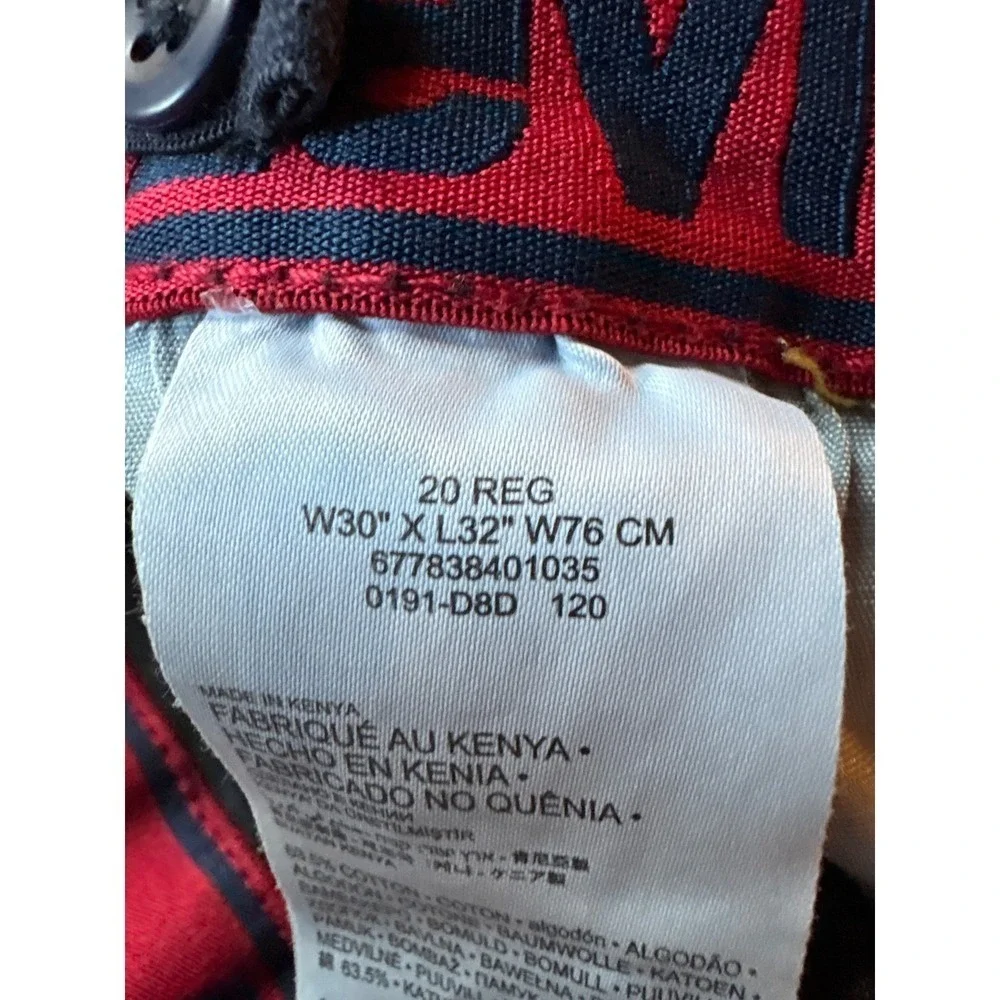 Levis 511 Slim Fit Jeans Dark Wash Blue Denim‎ Mens 30x32 Red Elastic Waistband